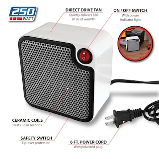 Foto 2 | Foto 2 | Calentador Personal Space Heater Performance Tool W5011 De 250 W, Color Blanco - Venta Internacional.