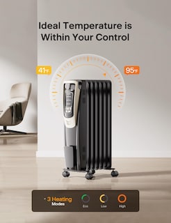 Foto 5 | Foto 5 | Calentador De Radiador Lleno De Aceite Pelonis Champagne Con Control Remoto De 1500 W - Venta Internacional.
