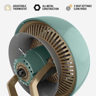 Foto 2 | Foto 2 | Termostato Ajustable Heater Vhornado Vheat Vintage De Metal Verde - Venta Internacional.