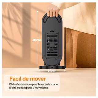 Foto 4 | Foto 4 | Calefactor Eléctrico de Aire Lab.G 3 Modos Oscilación Negro