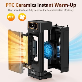 Foto 4 | Foto 4 | Calentador Portátil Tenker Jy-ht02, 1500 W, Eléctrico, Negro - Venta Internacional.