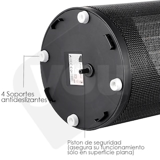 Foto 4 | Foto 4 | Ventilador y Calentador YOU Negro Oscilante Eléctrico 3 Niveles