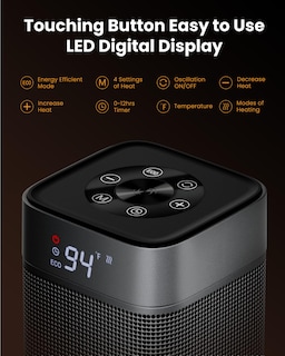 Foto 7 | Foto 7 | Calentador Portátil Eléctrico Gaiatop De 1500 W Con Mando A Distancia - Venta Internacional.