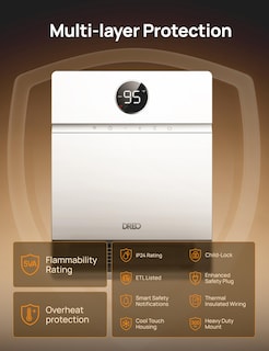 Foto 4 | Foto 4 | Calentador De Pared Dreo Smart Ip24 Eléctrico Ptc Con Oscilación De 30° - Venta Internacional.