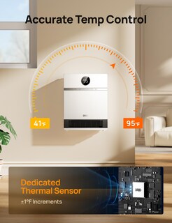 Foto 5 | Foto 5 | Calentador De Pared Dreo Smart Ip24 Eléctrico Ptc Con Oscilación De 30° - Venta Internacional.