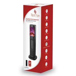 Foto 6 | Foto 6 | Calefactor De Torre Cerámico 24 '' Con Flama Red Fan Cfma25