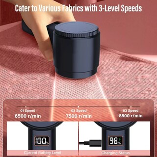 Foto 2 | Foto 2 | Quita Pelusa Recargable Pantalla Digital Ropa Removedor Eo Safe Imports Esi-15112 Negro