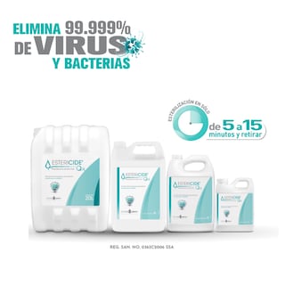 Foto 4 | Foto 4 | Estericide Qx Desinfectante De Alto Nivel 3 L Limpiador De Multisuperficies