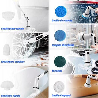 Foto 3 | Foto 3 | Cepillo De Limpieza Eléctrico 8 En 1 Inalámbrico Eo Safe Imports Esi-14370-1 Blanco