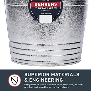 Foto 7 | Foto 7 | Cubeta Utilitaria Behrens 1214 De Acero Galvanizado En Caliente De 14 Litros - Venta Internacional.