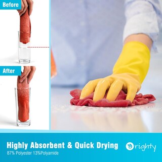 Foto 3 | Foto 3 | Paños De Limpieza Orighty Paquete De 150 Trapos De Tienda Reutilizables Rojos - Venta Internacional.