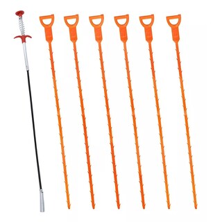 Foto 1 | Foto 1 | Destapa Tuberias Y Cañerias Pinza Con Gancho Retráctil ,7pcs Eo Safe Imports Esi-15043 Naranja