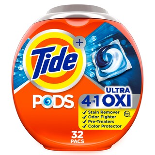 Foto 1 | Foto 1 | Detergente Para Ropa Tide 4 En 1 Ultra Oxi Pods, 32 Paquetes - Venta Internacional.