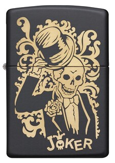 Foto 2 | Foto 2 | Tamaño De Bolsillo Zippo Joker Negro Mate Más Ligero - Venta Internacional.