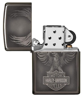 Foto 4 | Foto 4 | Mechero de Bolsillo Zippo Black Ice Harley Davidson - Venta Internacional