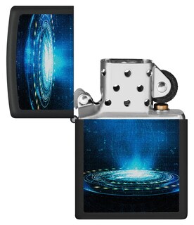 Foto 5 | Foto 5 | Mechero De Bolsillo Zippo Black Light Ufo Flame Design Black Mate - Venta Internacional
