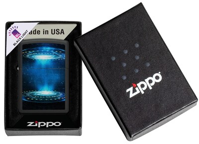 Foto 7 | Foto 7 | Mechero De Bolsillo Zippo Black Light Ufo Flame Design Black Mate - Venta Internacional