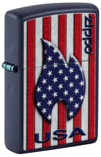 Foto 1 | Foto 1 | Encendedor de Zippo Patriotic Flame Design Azul Marino - Venta Internacional
