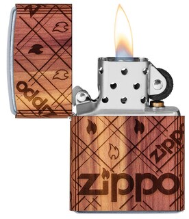 Foto 3 | Foto 3 | Encendedor De Bolsillo Zippo Woodchuck Usa Cedar Wrap, Marrón - Venta Internacional.