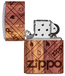 Foto 4 | Foto 4 | Encendedor De Bolsillo Zippo Woodchuck Usa Cedar Wrap, Marrón - Venta Internacional.