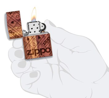 Foto 5 | Foto 5 | Encendedor De Bolsillo Zippo Woodchuck Usa Cedar Wrap, Marrón - Venta Internacional.