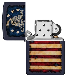 Foto 4 | Foto 4 | Mechero De Bolsillo Zippo Don't Tread On Me Con La Bandera De Ee. Uu., Color Azul Marino Mate - Venta Internacional.