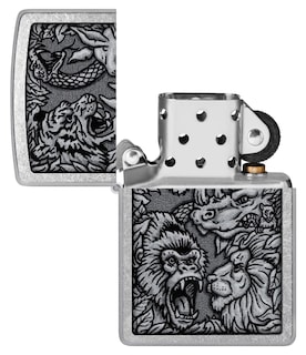 Foto 4 | Foto 4 | Mechero De Bolsillo Zippo Jungle Design Street Chrome - Venta Internacional.