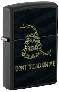 Foto 1 | Foto 1 | Mechero De Bolsillo Zippo Don't Tread On Me Con Diseño De Serpiente Y Bandera, Color Negro - Venta Internacional.