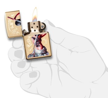 Foto 5 | Foto 5 | Mechero De Bolsillo Zippo Mazzi Dragon Girl A Prueba De Viento - Venta Internacional.
