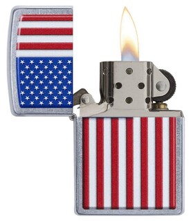 Foto 3 | Foto 3 | Bolsillo Cromado Zippo Patriotic Street Más Ligero - Venta Internacional.