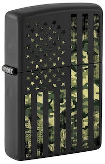 Foto 1 | Foto 1 | Encendedor Zippo 80983 Camuflaje Bandera De Los Estados Unidos Negro Mate - Venta Internacional.