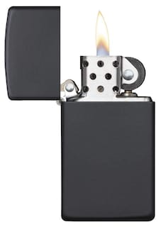 Foto 3 | Foto 3 | Mechero De Bolsillo Zippo Slim Negro Mate Resistente Al Viento - Venta Internacional.