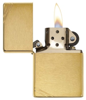 Foto 3 | Foto 3 | Mechero De Bolsillo Zippo Vintage De Latón Cepillado Con Barras - Venta Internacional.