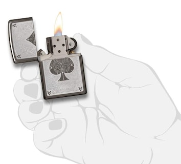 Foto 4 | Foto 4 | Tarjetero Zippo Spade Más Ligero Black Ice - Venta Internacional.