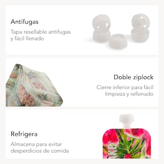 Foto 4 | Foto 4 | Pack 3 Bolsas Exprimibles Twistshake 220ml Reutilizables Eco