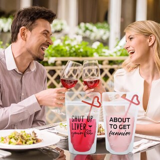 Foto 5 | Foto 5 | Bolsas Para Bebidas Patelai, 24 Unidades Con 24 Pajitas, 400 — 450 Ml, Color Negro - Venta Internacional.