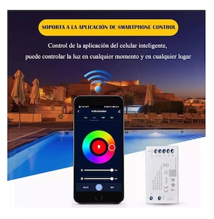 Foto 4 | Foto 4 | Luces Para Alberca Ultra Delgado 12v18w Rgb Con Remoto Y App Plata