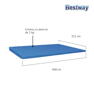 Foto 5 | Foto 5 | Cubierta Cobertor de Piscina Alberca Rectangular 4m Bestway color Azul