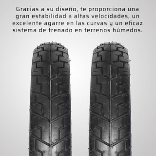 Foto 3 | Foto 3 | Set De Llantas Para Motocicleta Wanda 90/90-18 Tubeless 57r P822 Color Negro