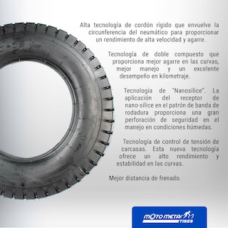 Foto 4 | Foto 4 | Llanta Para Motocicleta 5.00-12 H915 8pr Tube Type Atv Color Negro