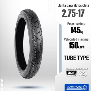 Foto 2 | Foto 2 | Llanta para Motocicleta Motometa 2.75-17 41p Uso Con Camara P6210