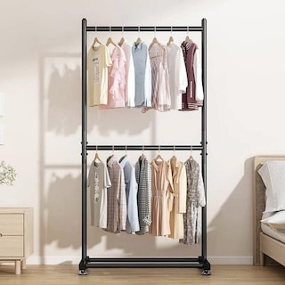 Foto 2 | Foto 2 | Practiksa Rack Perchero Doble Nivel Organizador Para Ropa 100 X 160 Cm Color Negro