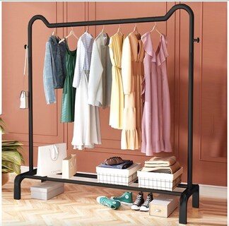 Foto 2 | Foto 2 | Practiksa Perchero Rack Metálico Reforzado Con Zapatera Para Ropa 100 Cm Color Negro