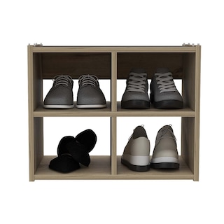 Foto 4 | Foto 4 | Zapatero Apilable Cordoba Cuatro Estantes color Duna Virtual Muebles