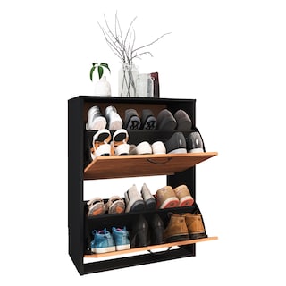 Foto 2 | Foto 2 | Zapatera Playcon OZAP2TZ Marrón con Negro Texturizada 60 X 81 cm
