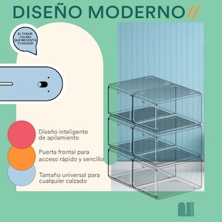 Foto 4 | Foto 4 | Set De 6 Cajas Organizadoras Mubson. Zapatera Suola