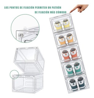 Foto 3 | Foto 3 | Cajas De Zapatos Apilables Organizador Transparente 10 Piezas