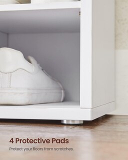 Foto 8 | Foto 8 | Banco Para Zapatos Vasagle Con Cojín Y 15 Compartimentos, Color Blanco Nube