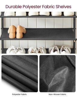 Foto 6 | Foto 6 | Zapatero Vasagle De 5 Niveles Para 12 A 16 Pares Con 4 Estantes De Tela