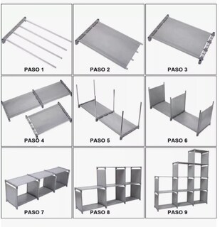 Foto 5 | Foto 5 | Estante De Almacenamiento Xtellarmultifuncional Librero Zapatero Color Gris